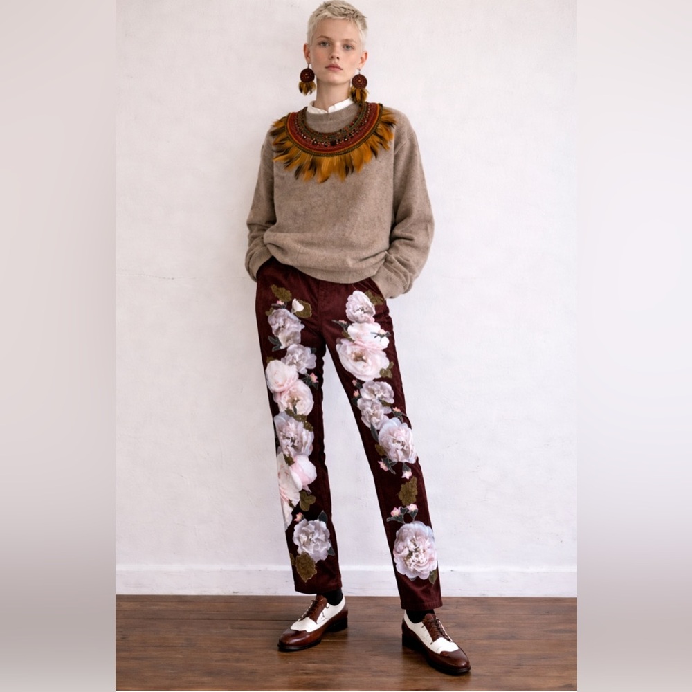 Shabby Chic Bohemian Floral Pants